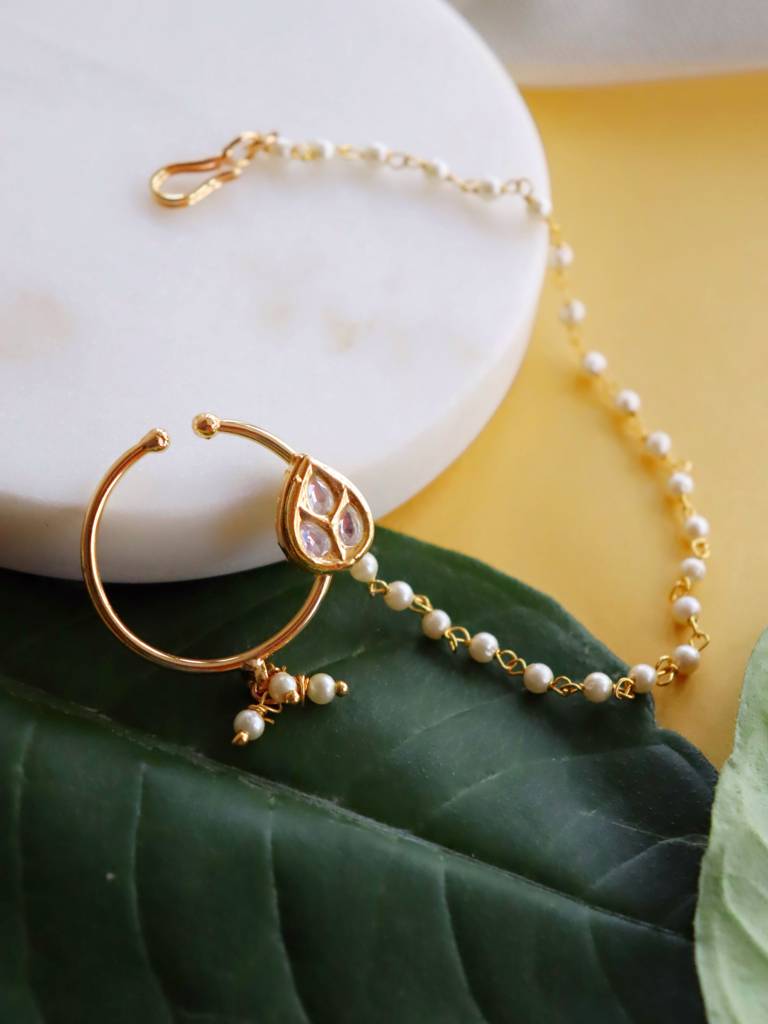 The Bridal Edit - Elegant Kundan Nath : FAE31