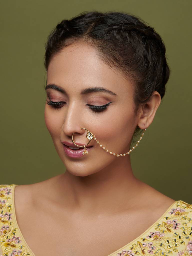 The Bridal Edit - Elegant Kundan Nath : FAE31