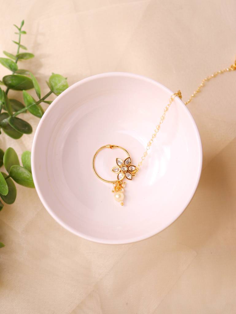 Meira Pearls Of Lily Kundan Nath : FAE50