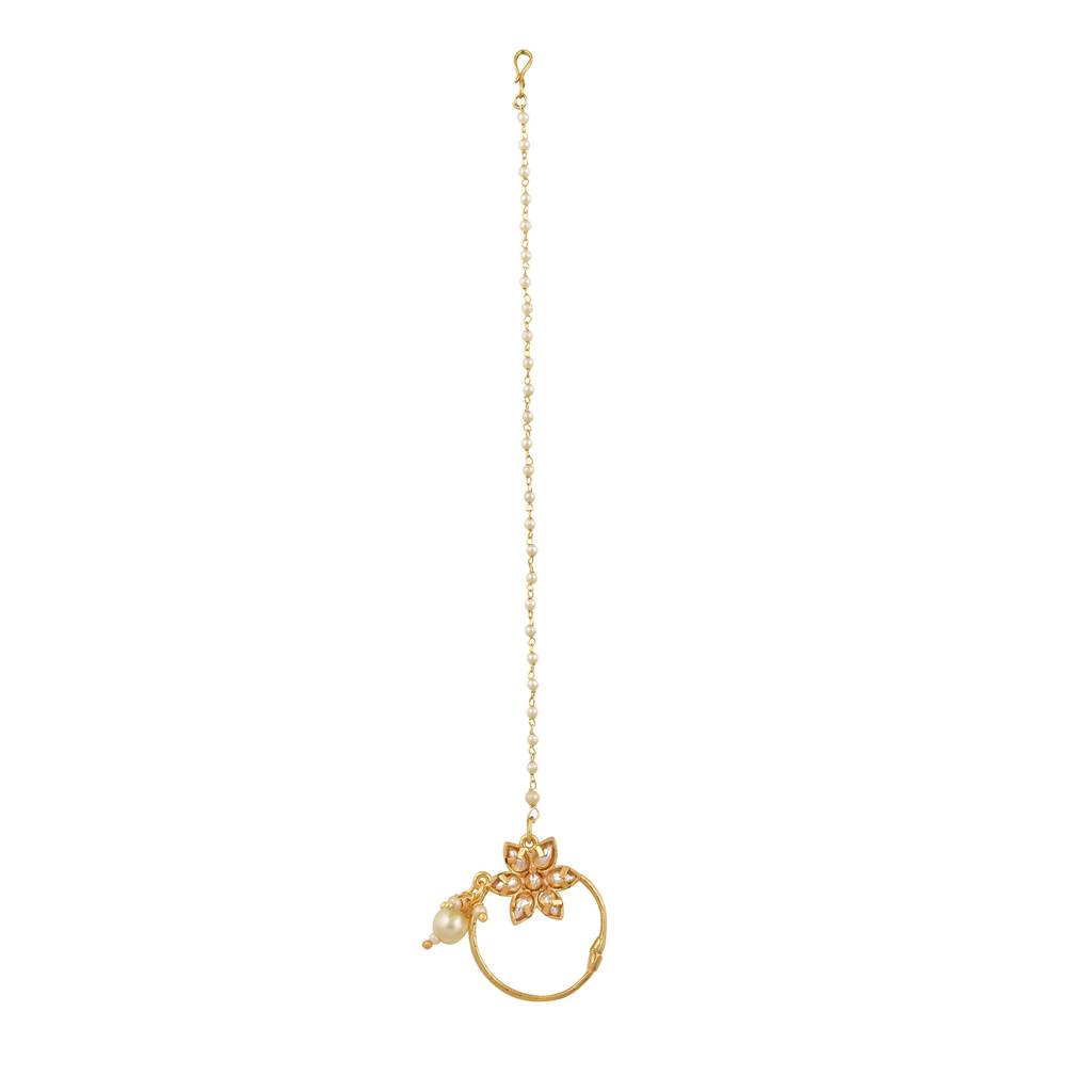 Meira Pearls Of Lily Kundan Nath : FAE50