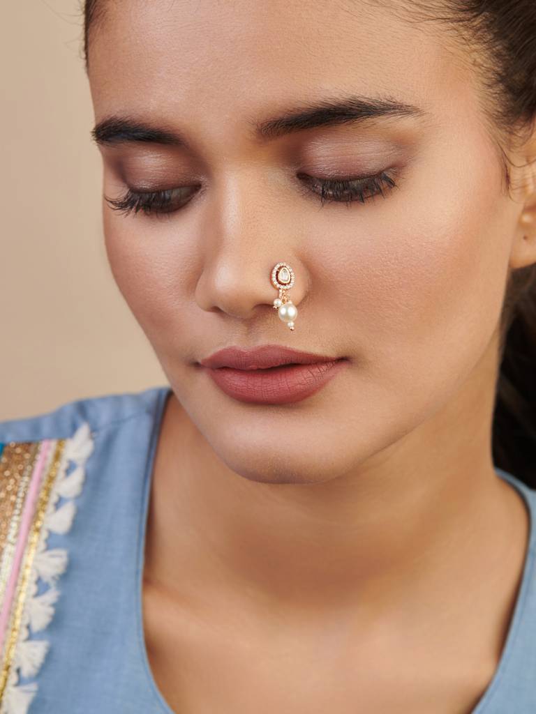 Meira Pearl Droplet Nathni : FAE52