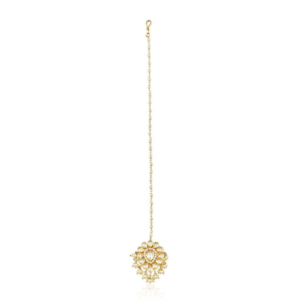 Meira Drops Of Pearls Maang Teeka : FAE58