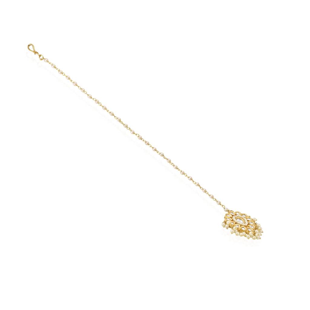 Meira Drops Of Pearls Maang Teeka : FAE58