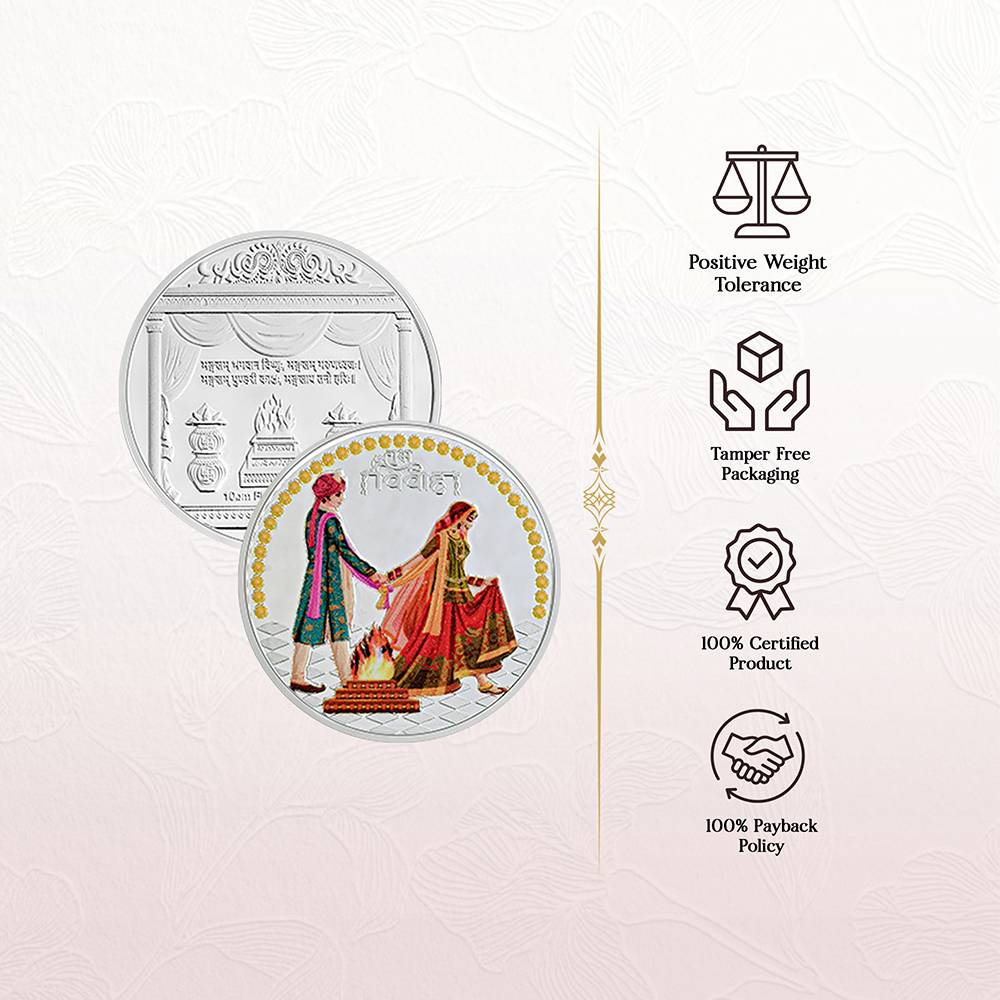 Pure 999 Silver 10G Shubh Vivah Coin : FC81