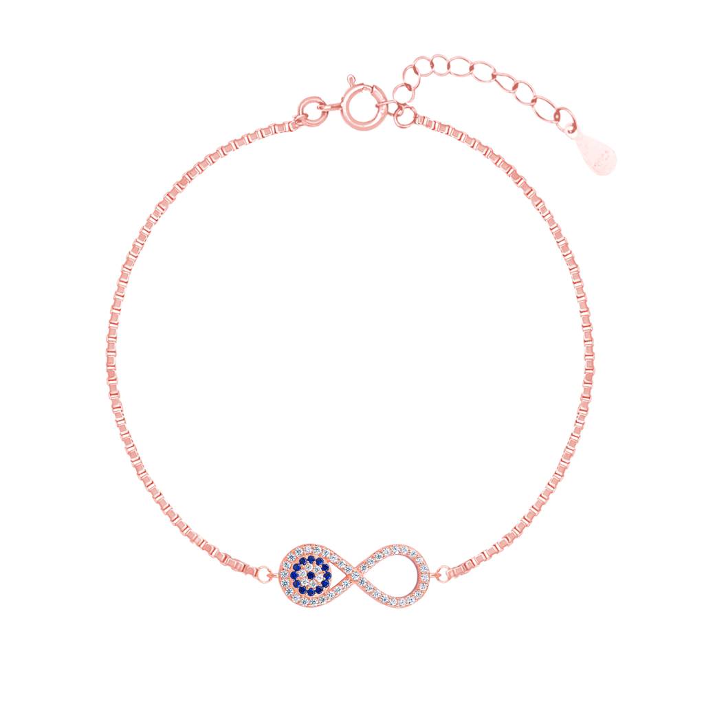 Infinity Evil Eye Bracelet In Rose Gold Color : FDLB540