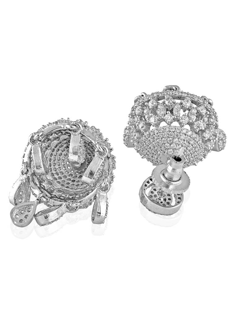 Diamante Cubic Zirconia Embellished Mini Jhumkis : FEC132