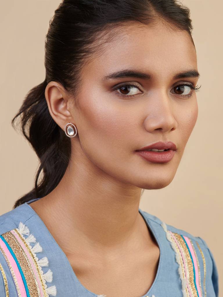 Meira Kundan Polkhi Studs : FEE247