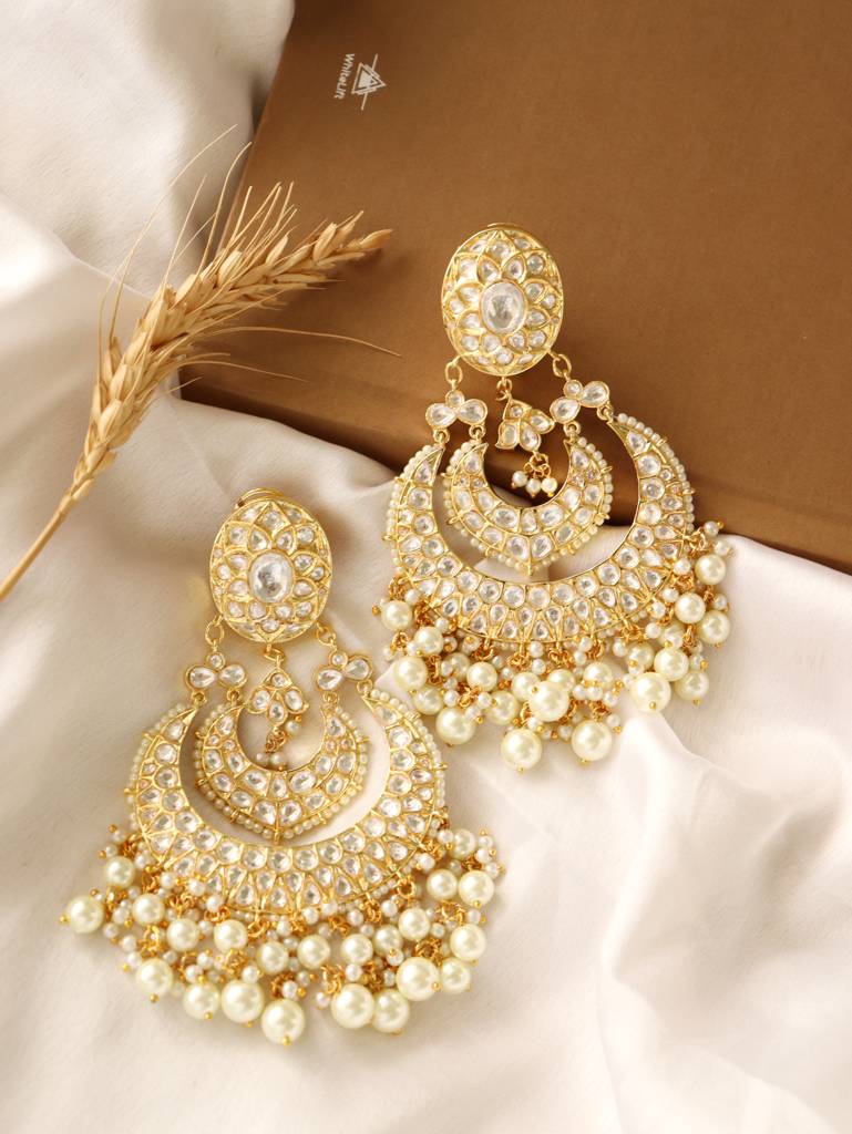 Meira Opulent Kundan Chaandbalis : FEE250