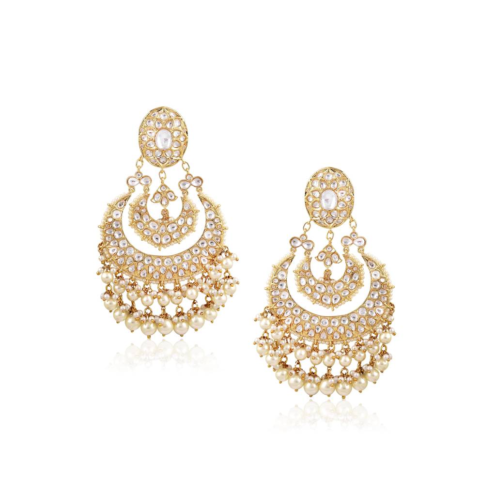Meira Opulent Kundan Chaandbalis : FEE250