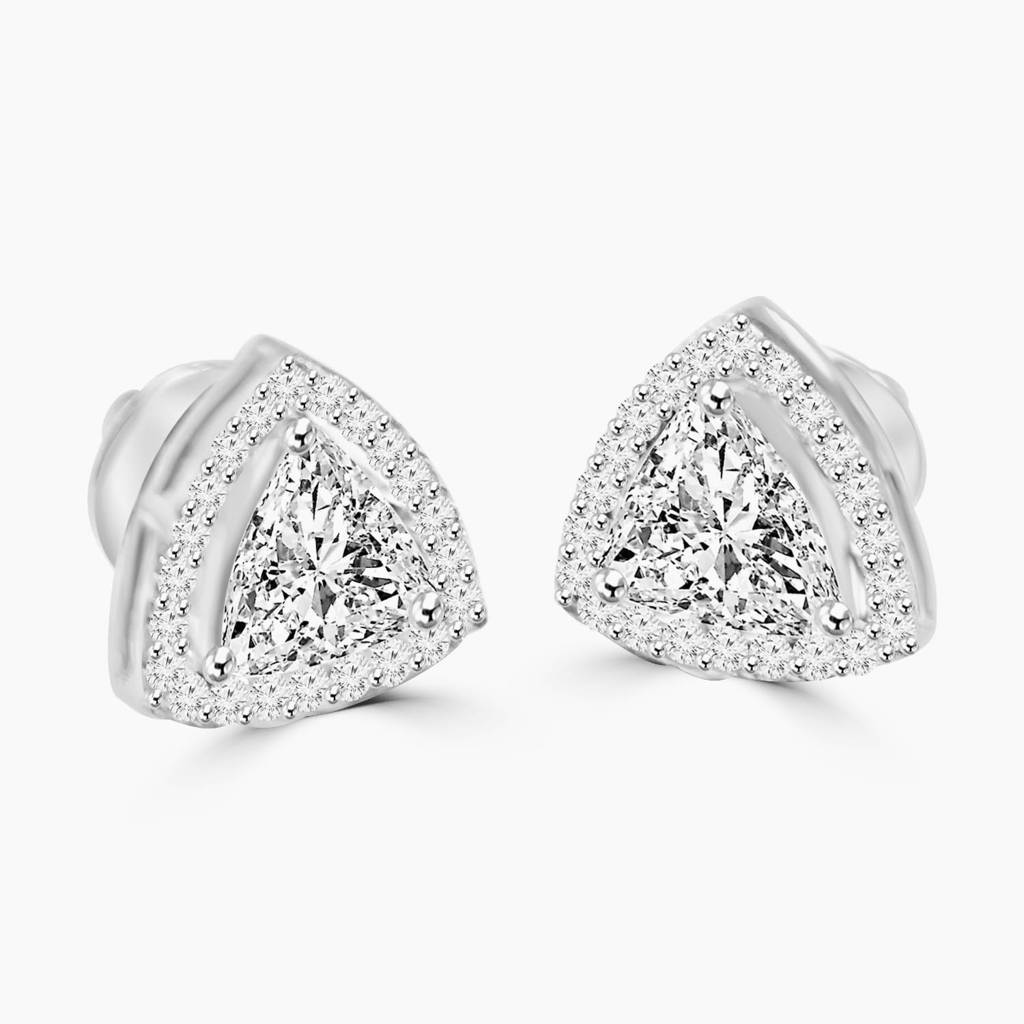 Beahut 1.62Ct Moissanite Halo Earrings : FER0459M