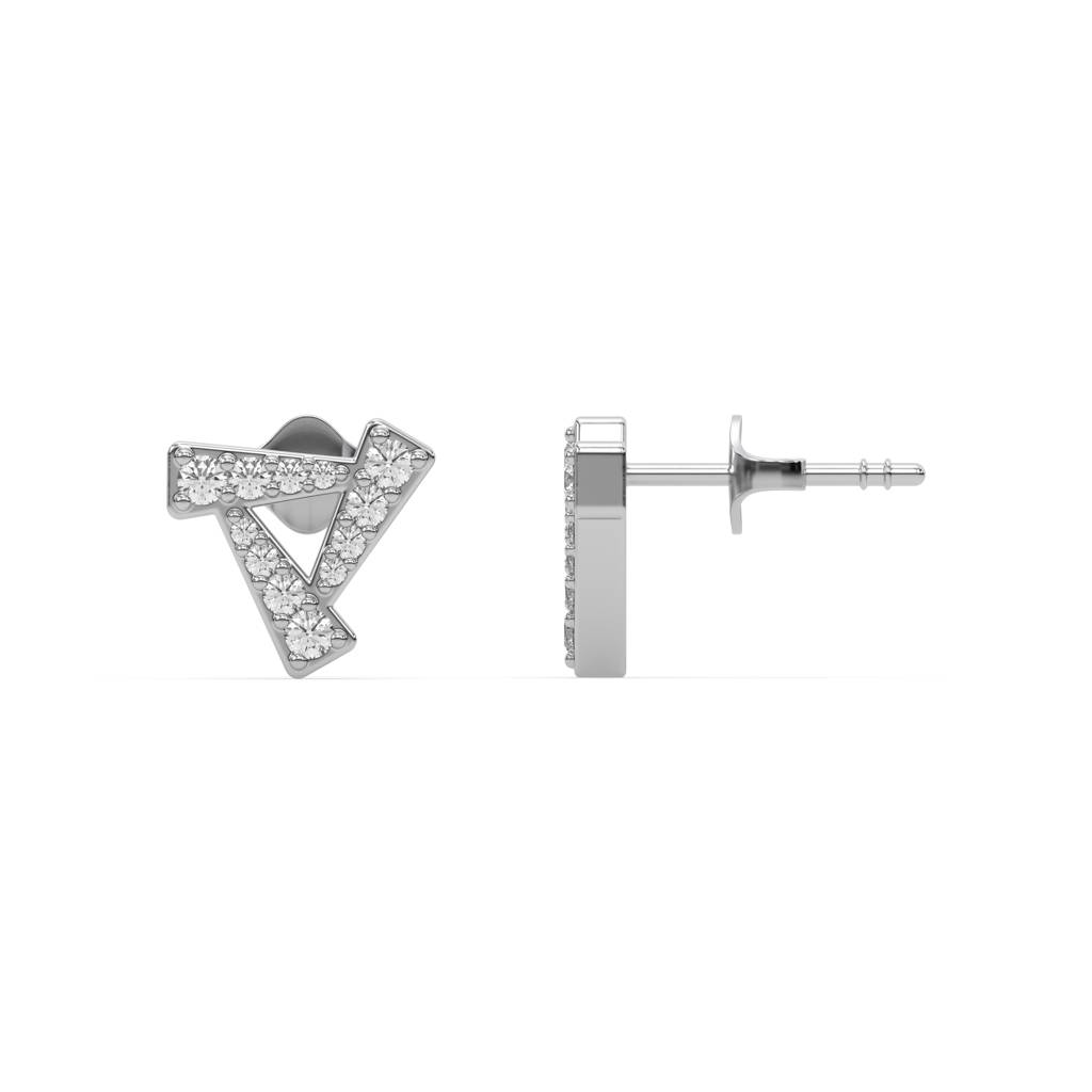 Lab Grown Diamond Earring In 18Kt Gold Vermeil : LLER0090