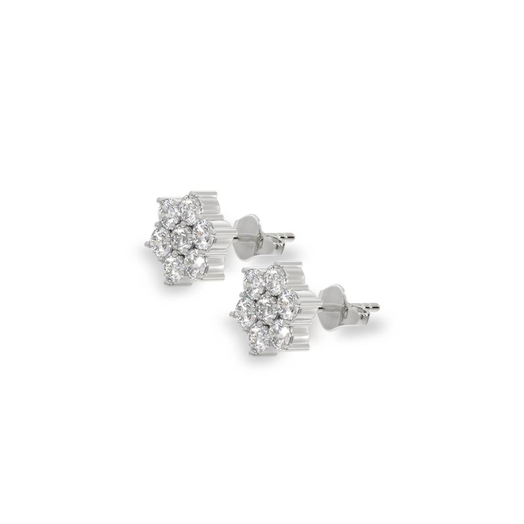 0.56Ct Lab Grown Diamond Earring In 18Kt Gold Vermeil : LLER0093