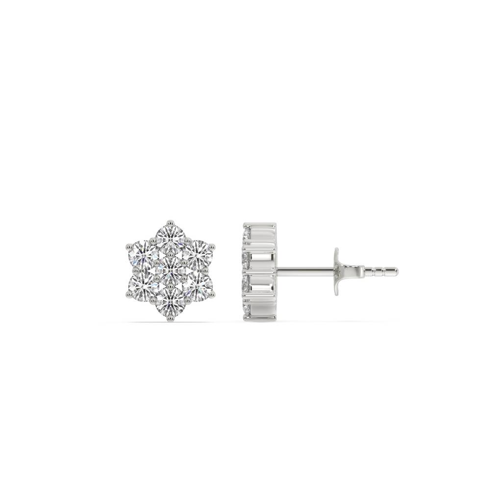 0.56Ct Lab Grown Diamond Earring In 18Kt Gold Vermeil : LLER0093