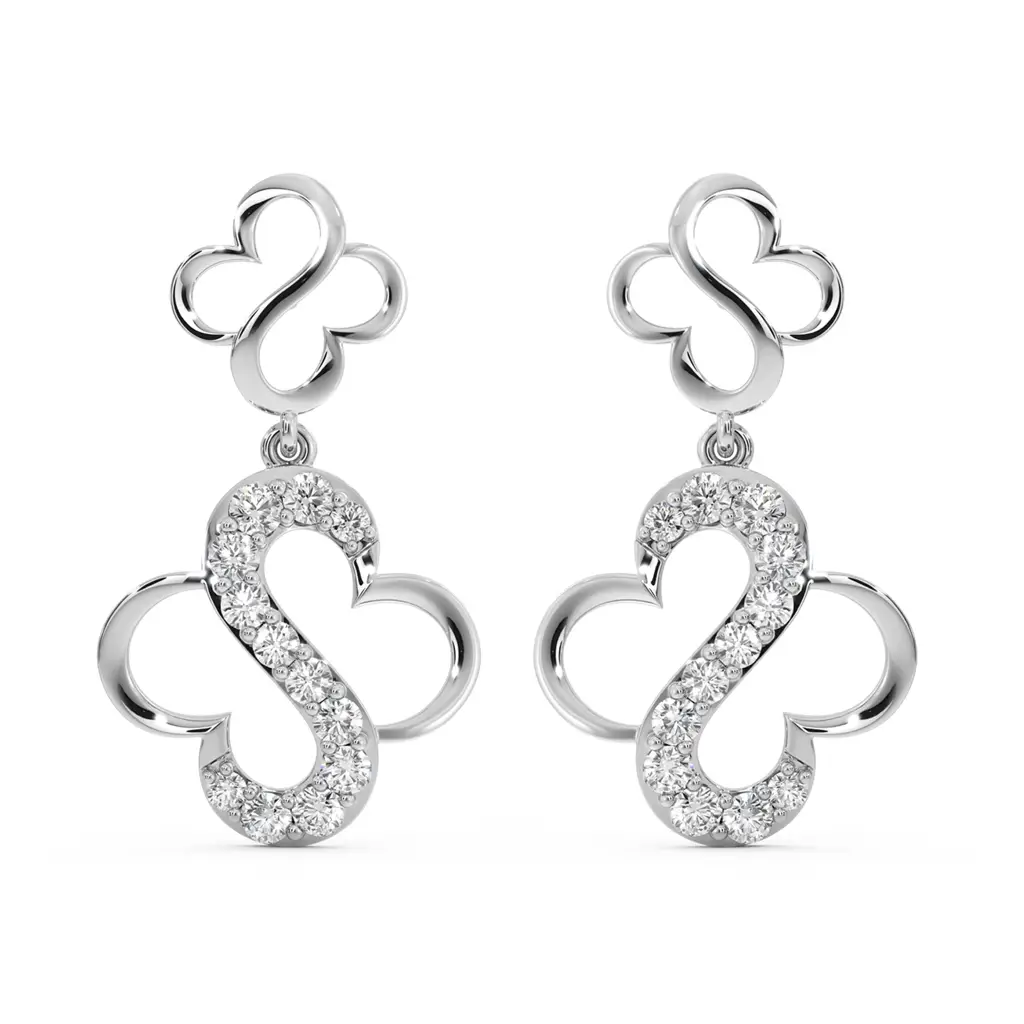 0.71Ct Lab Grown Diamond Earring In 18Kt Gold Vermeil : LLER0144