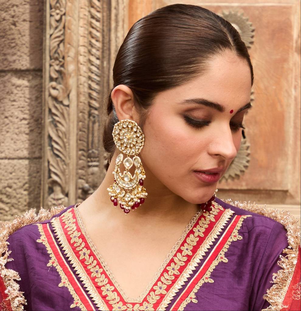 Suhana Gulnaar Polki Chandbaali : RMQJ0251