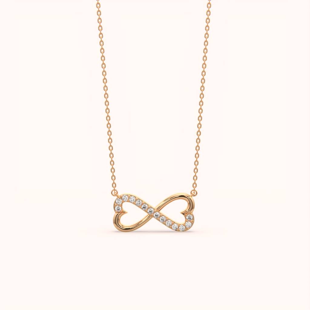 18K Gold Vermeil Infinity Heart Necklace : KNC0077