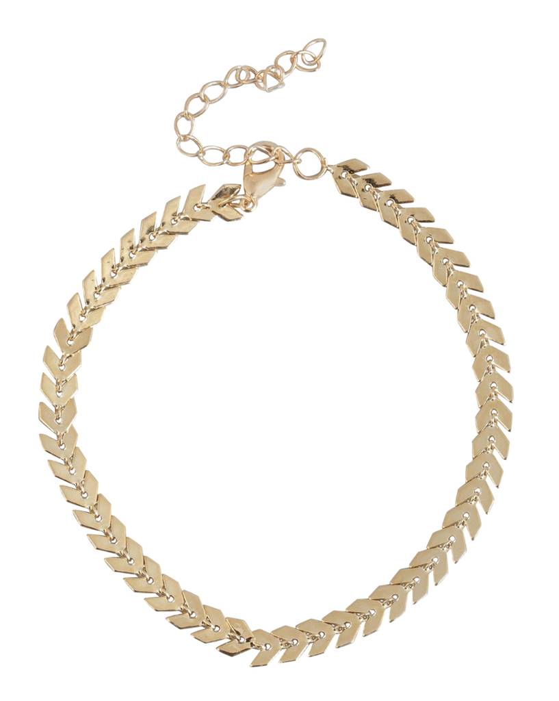 Set Of 3 Gold Plated Multi-Layered Anklet : FJA3378