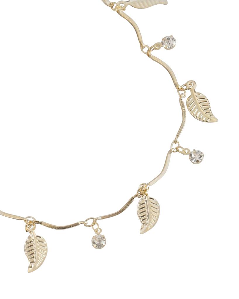 Set Of 3 Gold Plated Multi-Layered Anklet : FJA3378