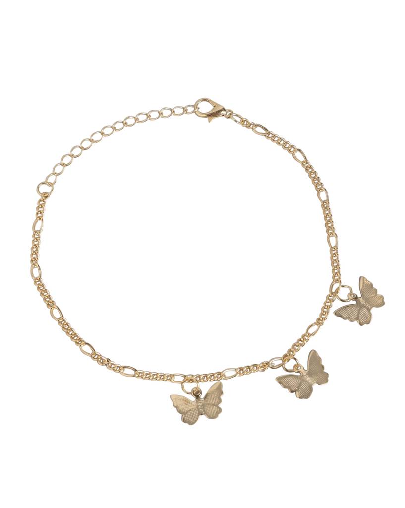 Carlton London Set Of 3 Gold-Toned Anklet : FJA3535