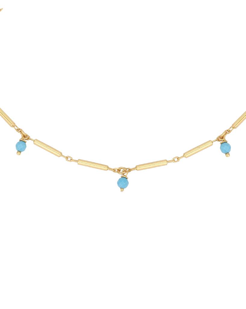 Carlton London Gold-Plated Stone Studded Handcrafted Anklet : FJA3652