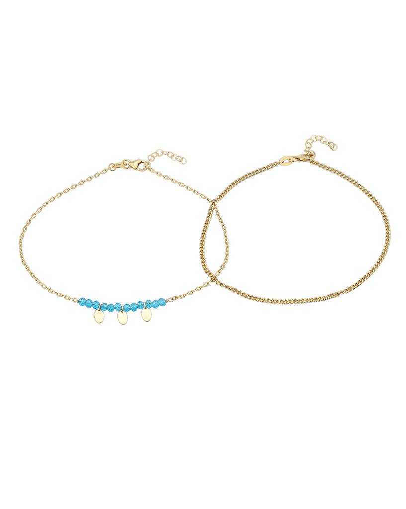Carlton London Gold-Plated Brass Anklet : FJA3923