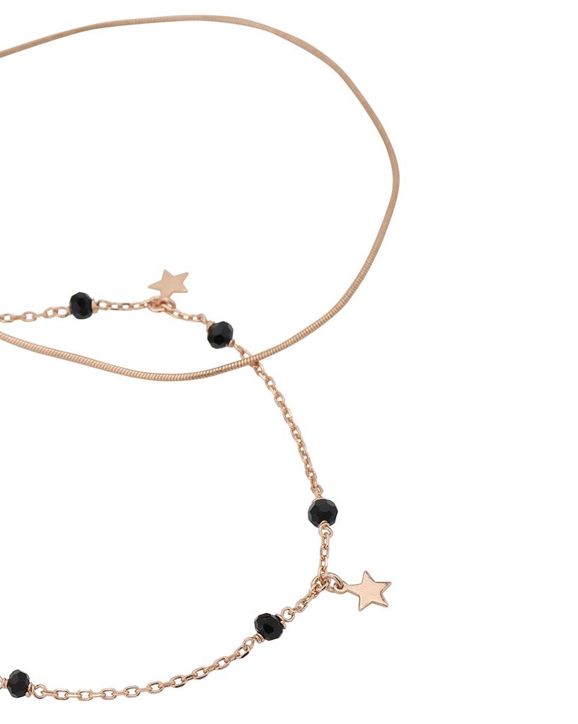 Carlton London Rose Gold-Plated Brass Anklet : FJA3927