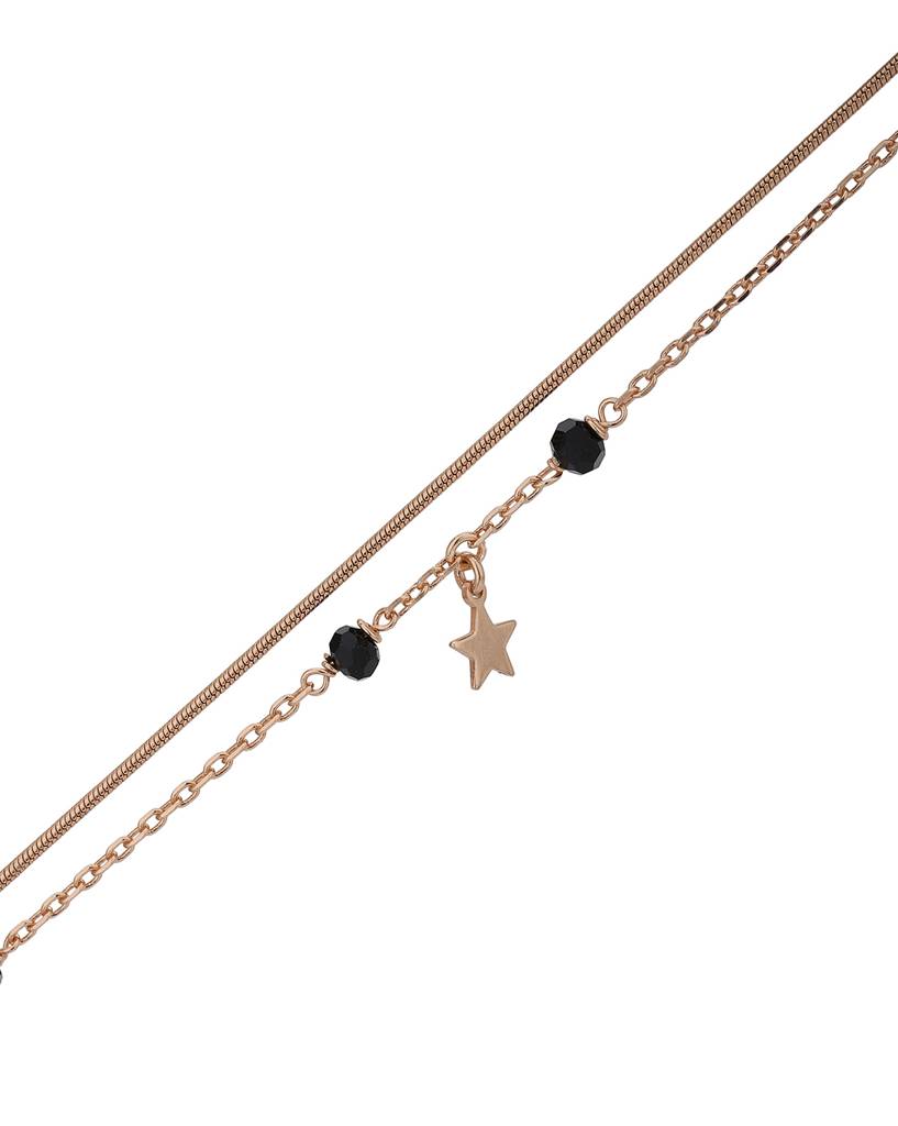 Carlton London Rose Gold-Plated Brass Anklet : FJA3927