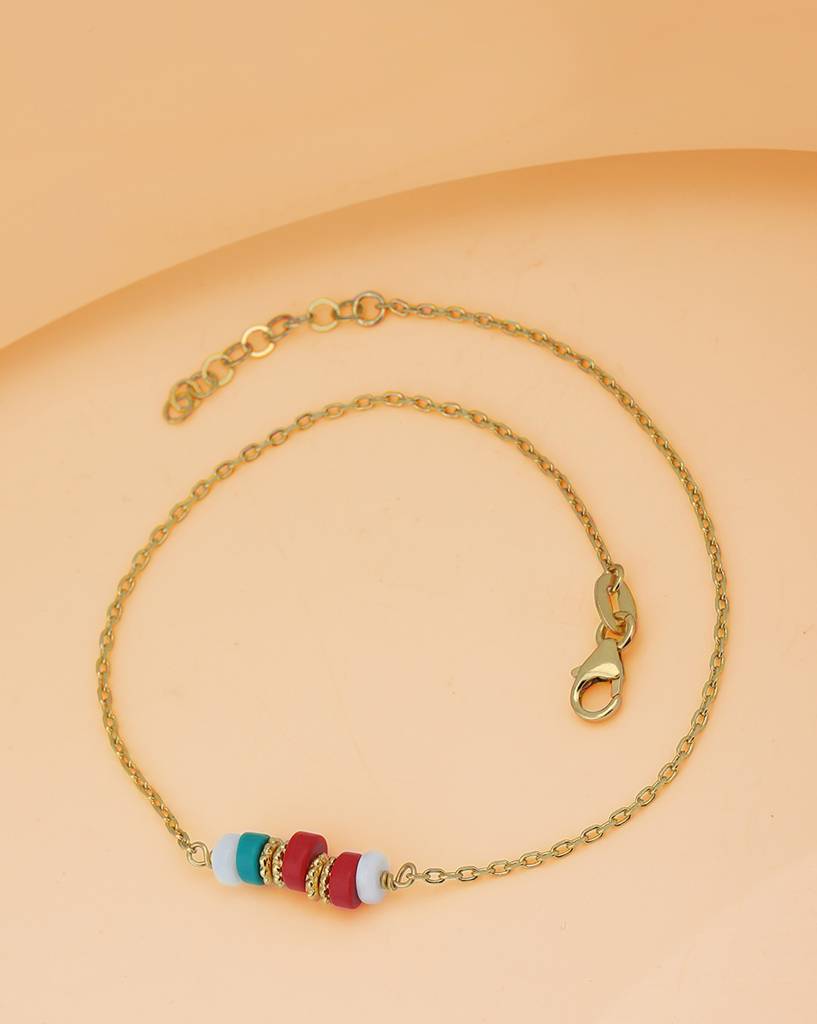 Carlton London Gold-Plated Brass Anklet : FJA3931