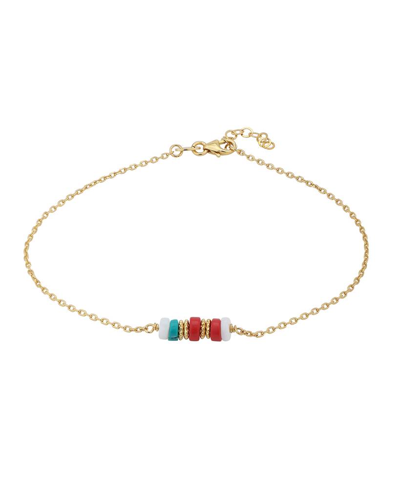 Carlton London Gold-Plated Brass Anklet : FJA3931