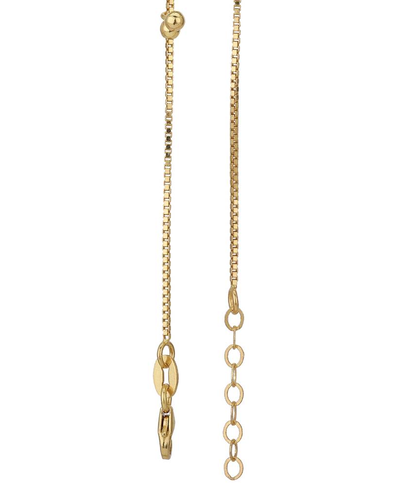 Carlton London 18Kt Gold Plated Anklet With Dangling Butterfly Charm & Beads : FJA4305