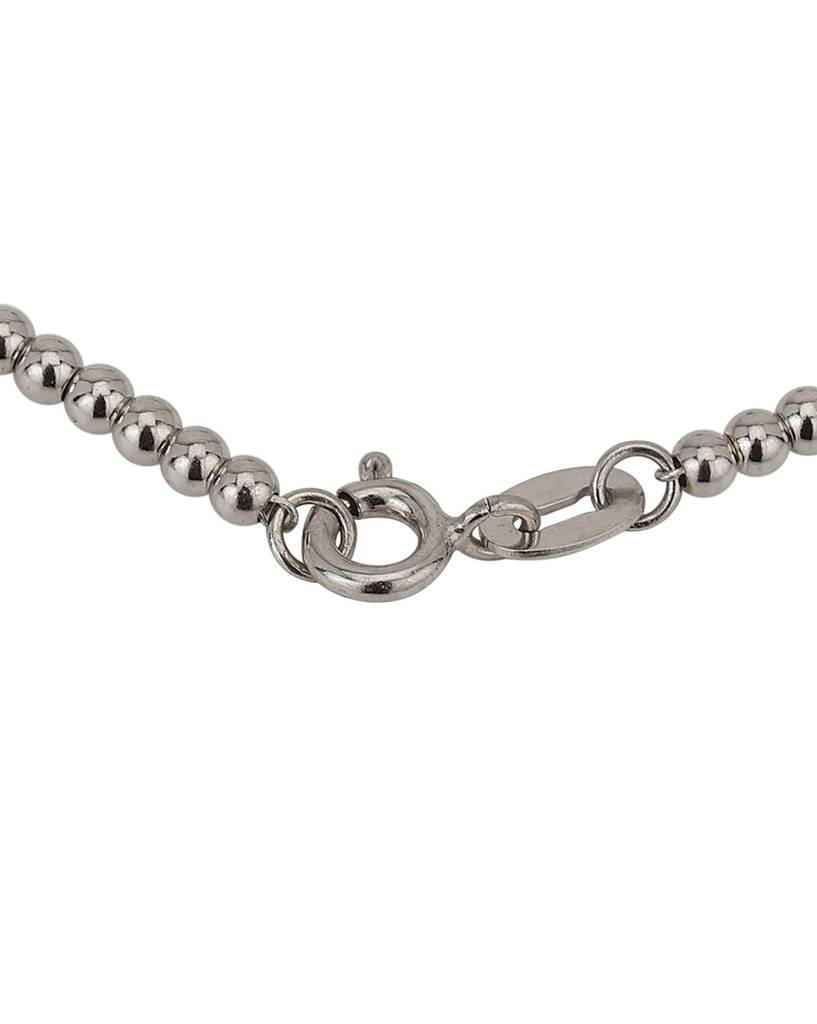 Women Silver-Toned & Blue Rhodium-Plated Evil Eye Beaded Bracelet : FJB3284