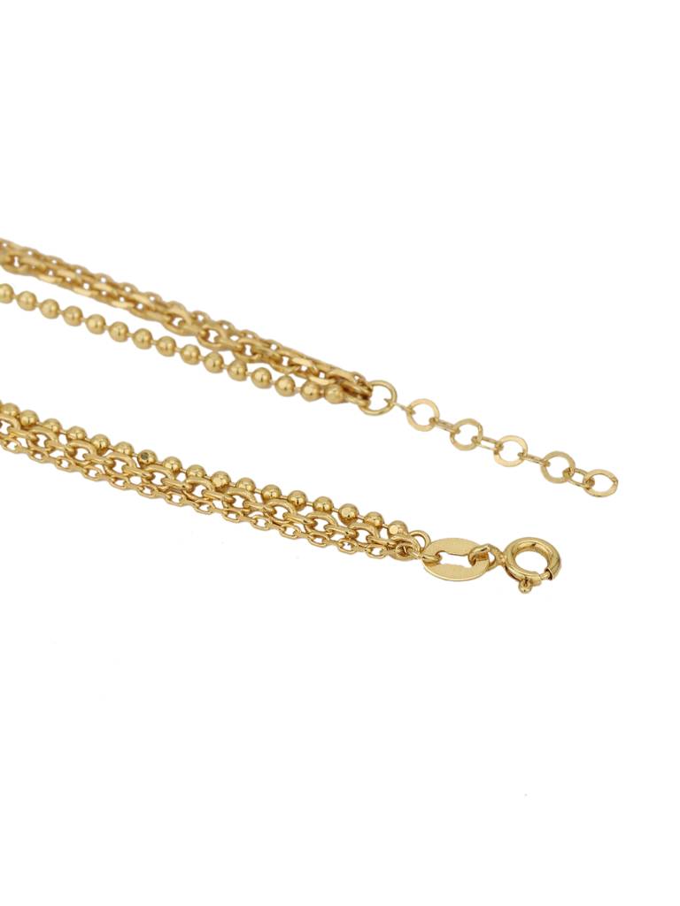 Carlton London Women Black Gold-Plated Cubic Zirconia Charm Bracelet : FJB3589