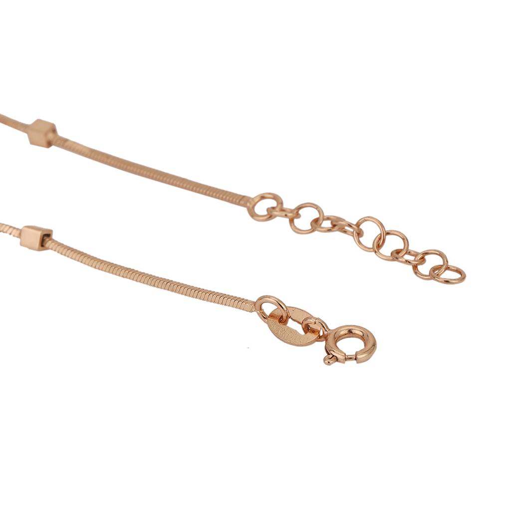 Carlton London Women Rose Gold Plated Brass Charm Bracelet : FJB3755