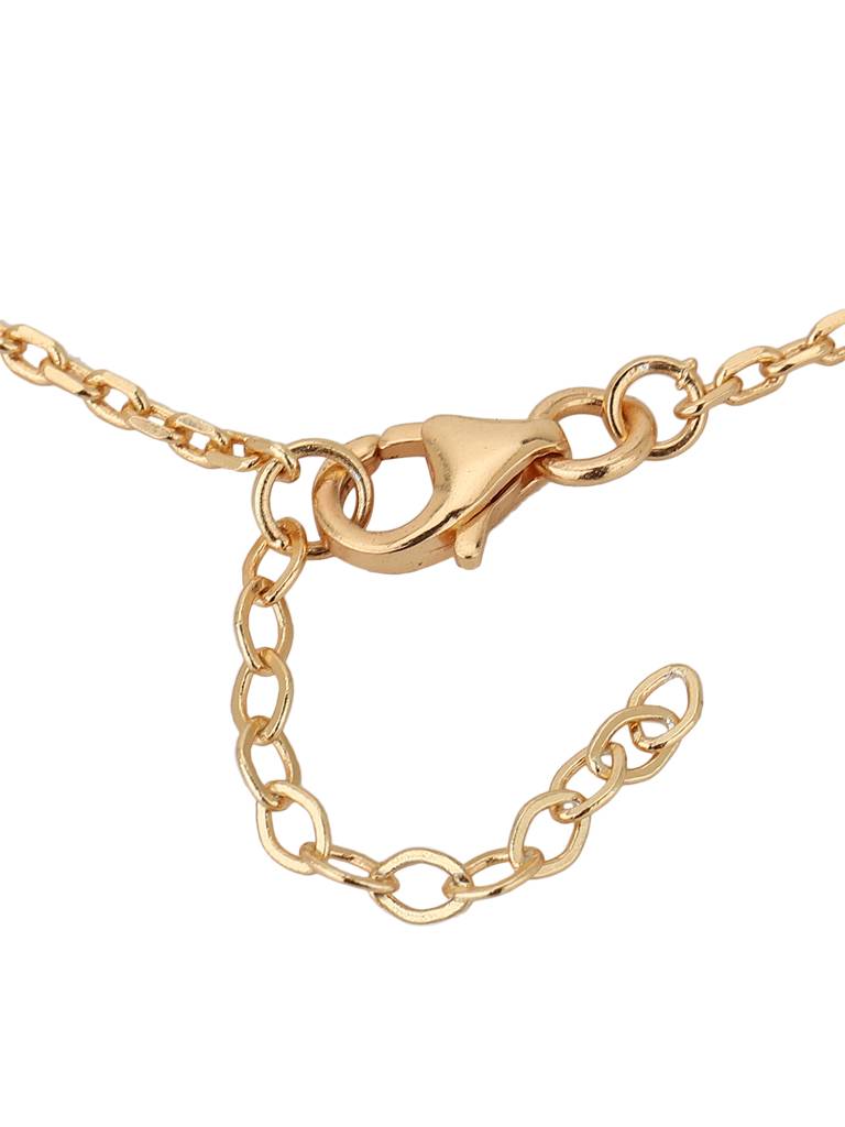 Carlton London Women Rose Gold-Plated & Black Brass Charm Bracelet : FJB3817