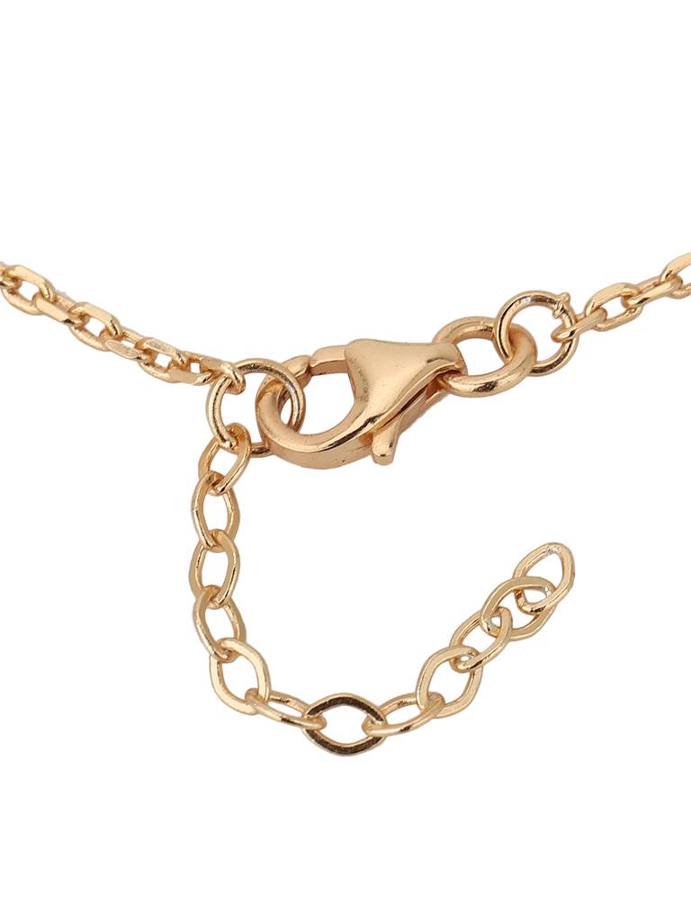Carlton London Women Gold-Toned & White Brass Gold-Plated Charm Bracelet : FJB3822