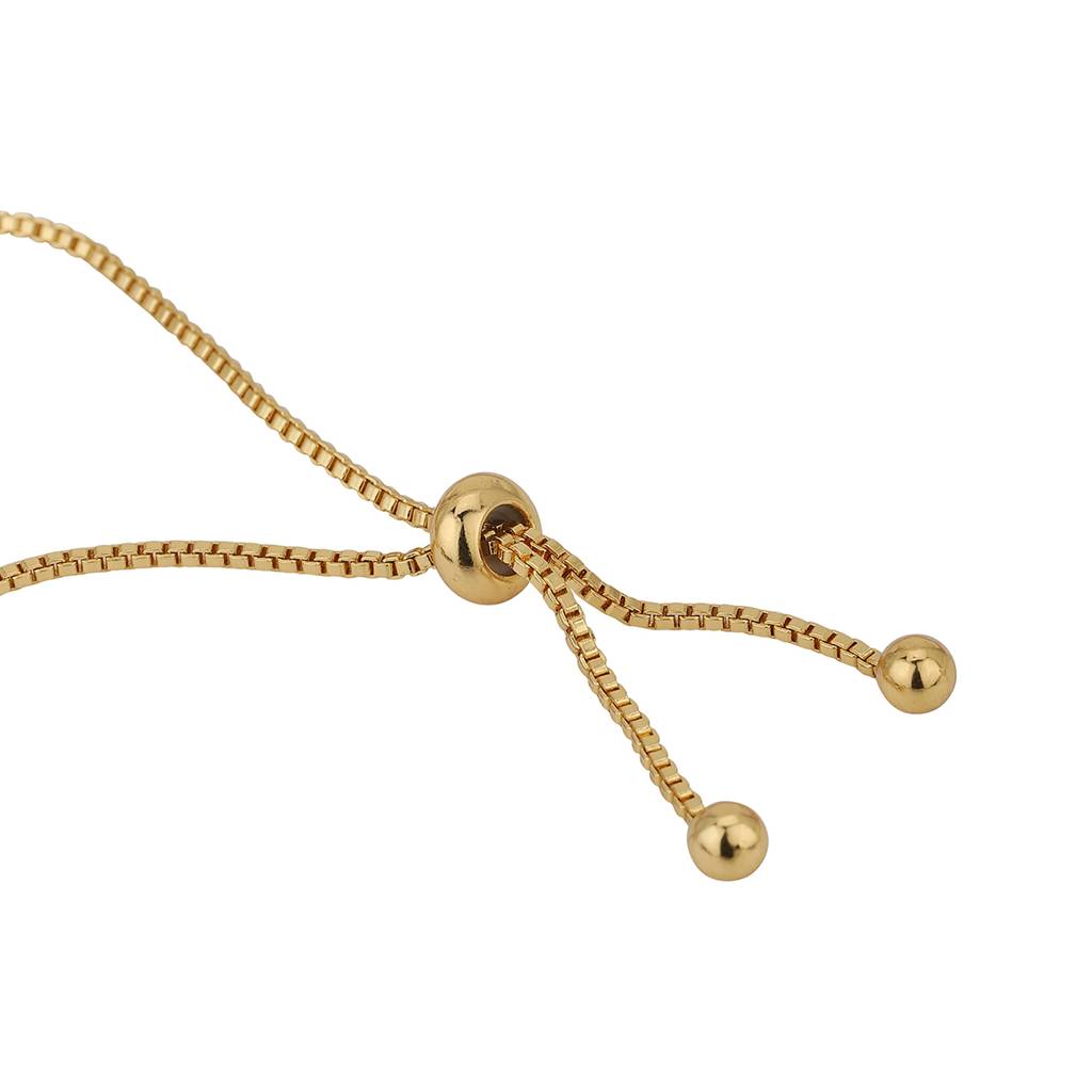 Carlton London Women Cubic Zirconia Gold-Plated Wraparound Bracelet : FJB4255