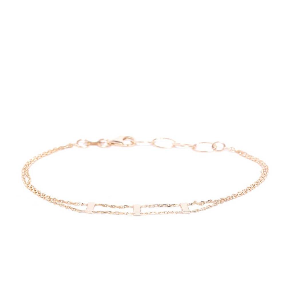 Carlton London Women Rose Gold-Plated Link Bracelet : FJB4350