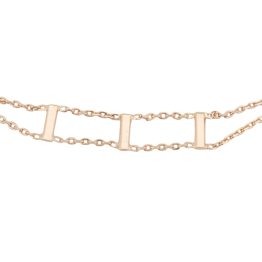 Carlton London Women Rose Gold-Plated Link Bracelet : FJB4350