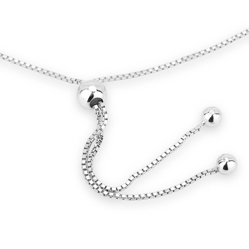 Carlton London Women Rhodium-Plated Link Bracelet : FJB4352