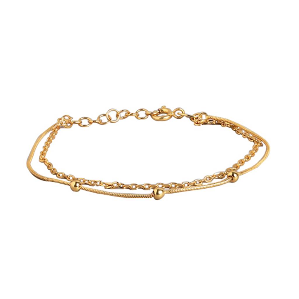 Women Gold-Plated Multistrand Bracelet : FJB4528