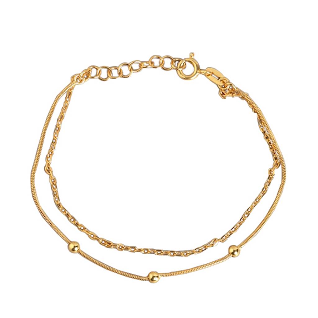 Women Gold-Plated Multistrand Bracelet : FJB4528