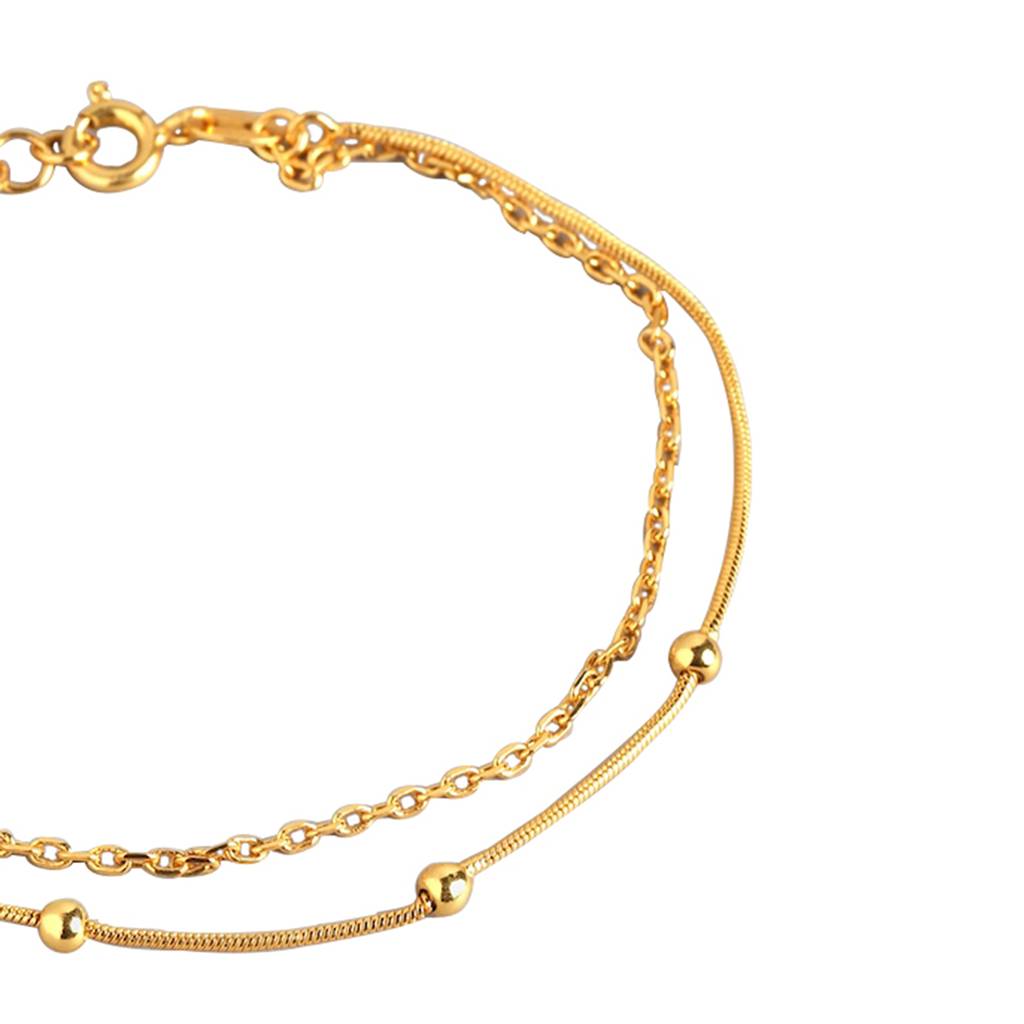 Women Gold-Plated Multistrand Bracelet : FJB4528