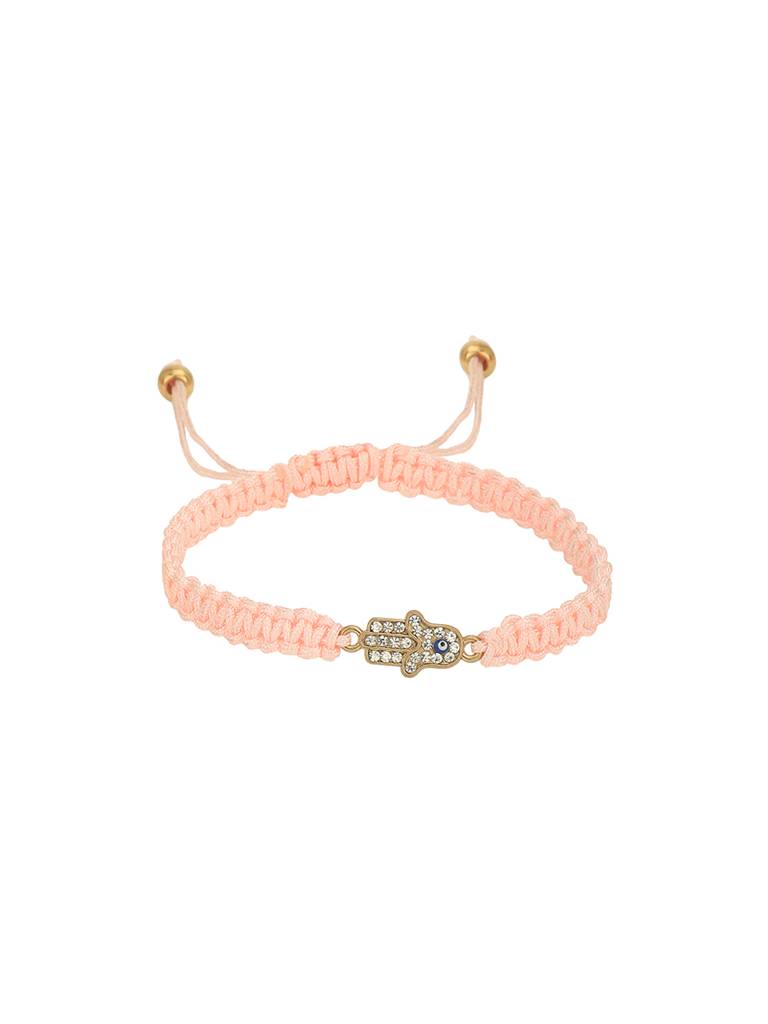 Carlton London Women Set Of 2 Cz-Studded Enamelled Gold-Plated Charm Bracelet : FJB4780