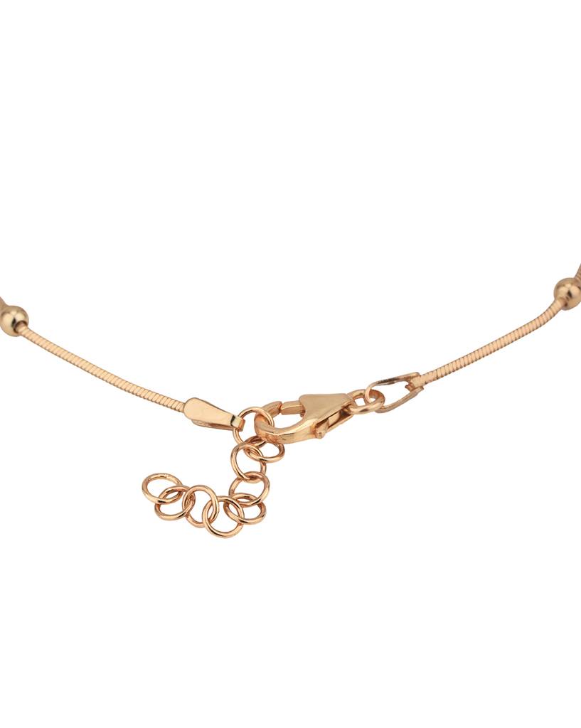 18Kt Rose Gold Plated With Ball Charm Bracelet : FJB4799