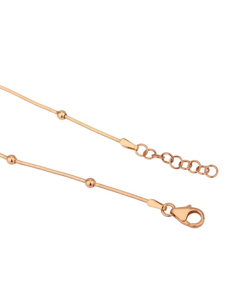 18Kt Rose Gold Plated With Ball Charm Bracelet : FJB4799