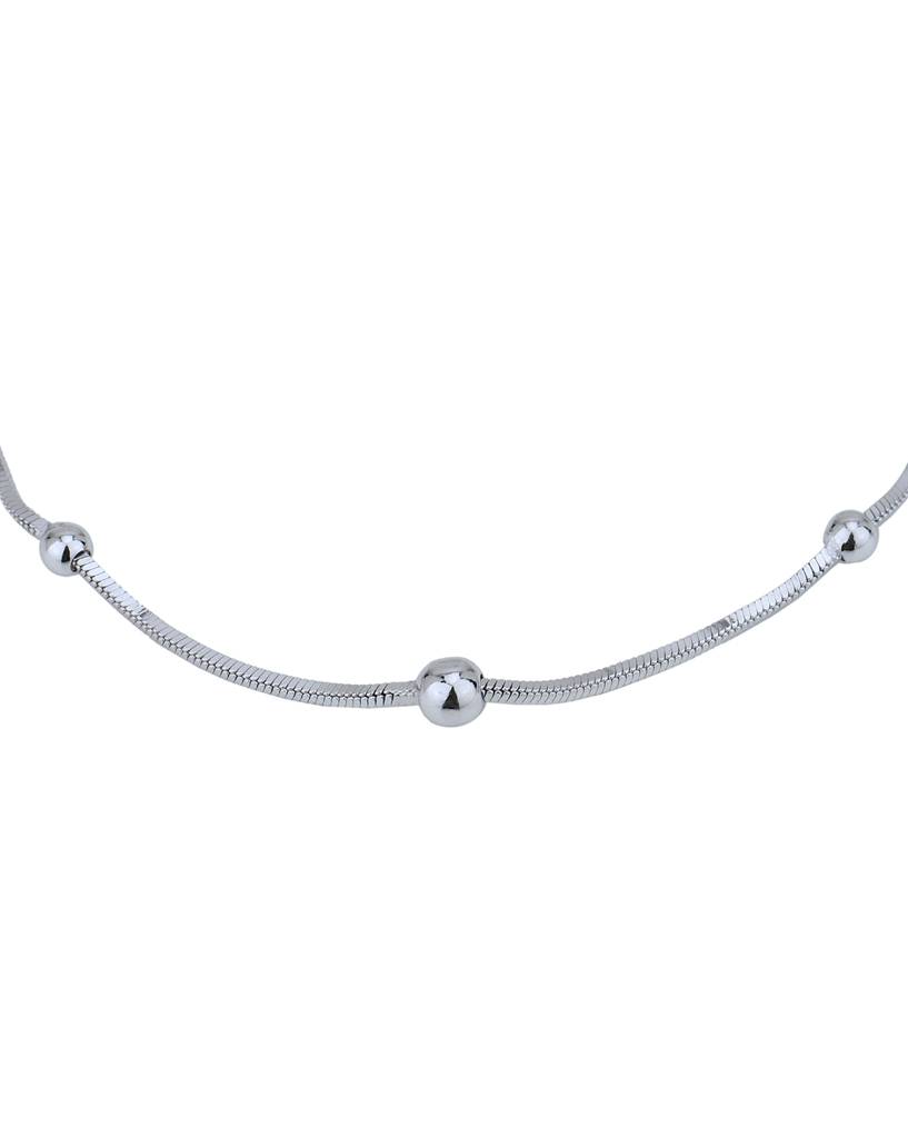 Women Rhodium-Plated Charm Bracelet : FJB4800