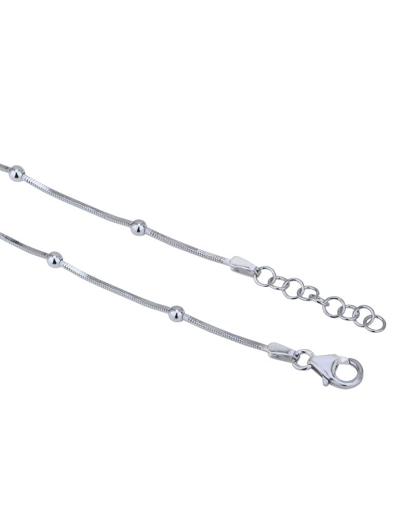 Women Rhodium-Plated Charm Bracelet : FJB4800