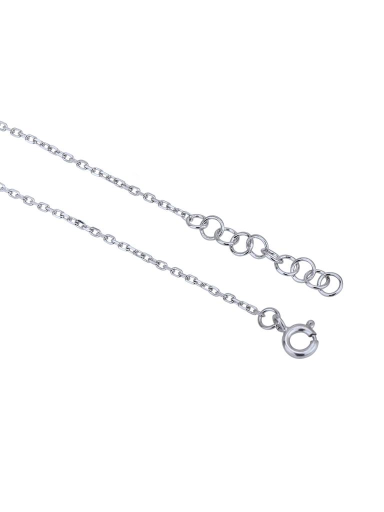Carlton London Rhodium-Plated Cubic Zirconia Charm Bracelet : FJB4952