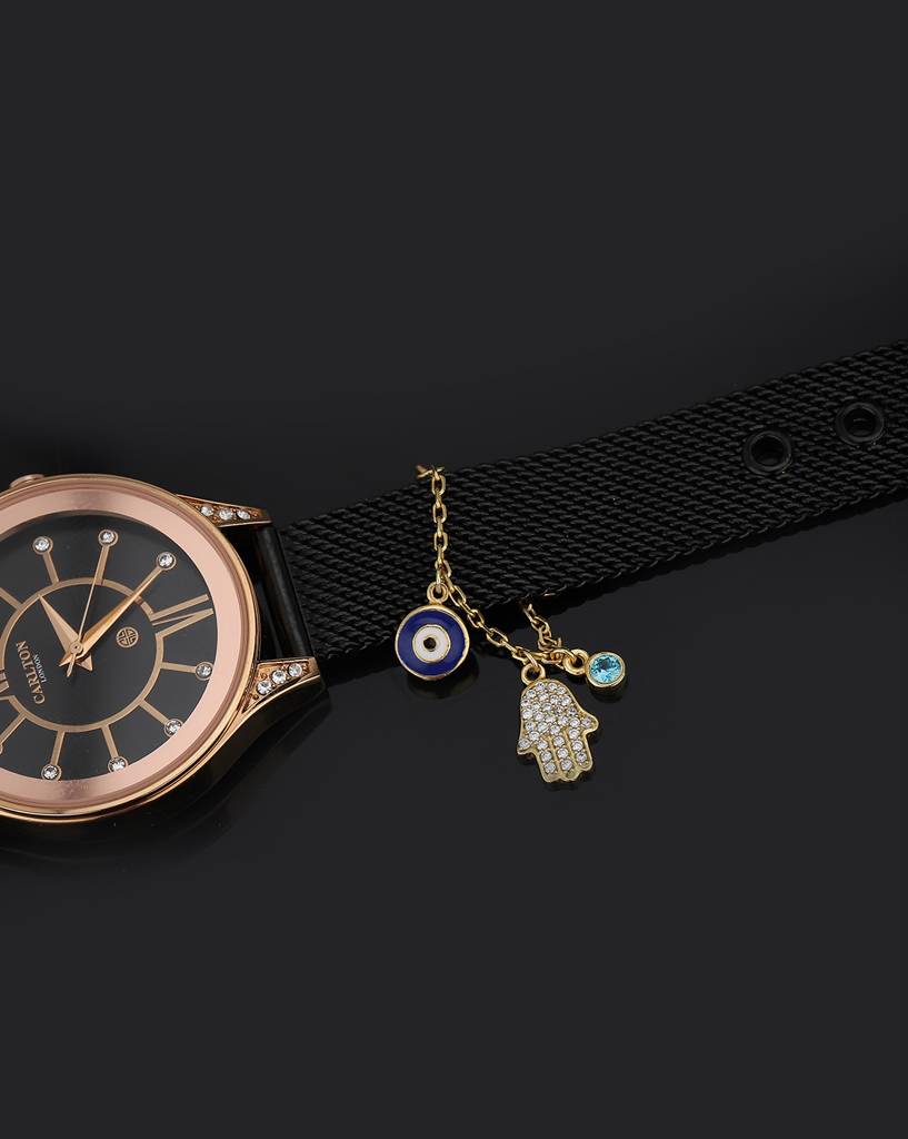 Women Embellished Crystals Studded Watch Charm : FJCH4296