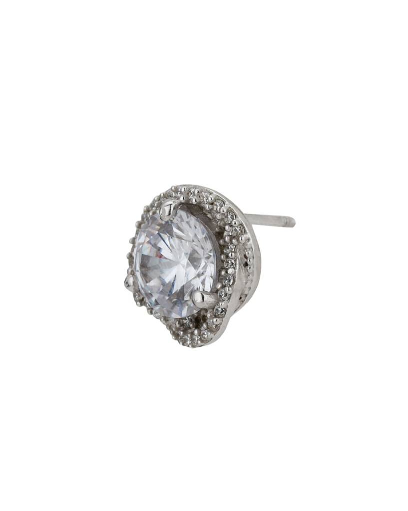 Silver-Toned Rhodium-Plated Cz Studs : FJE1823